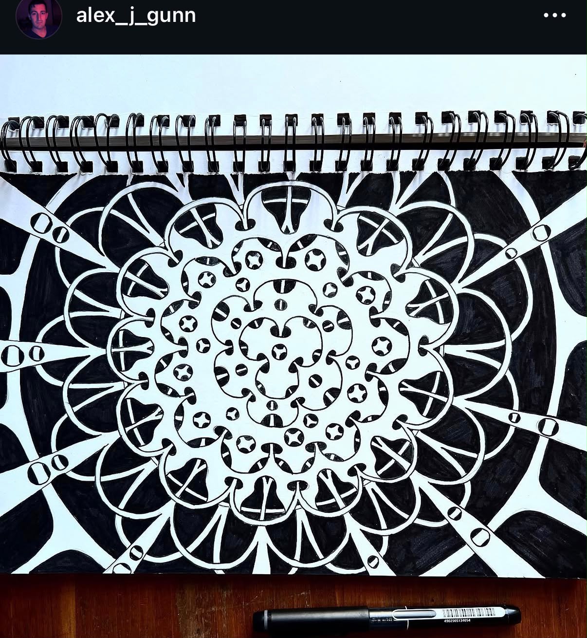 Geometric mandala drawing